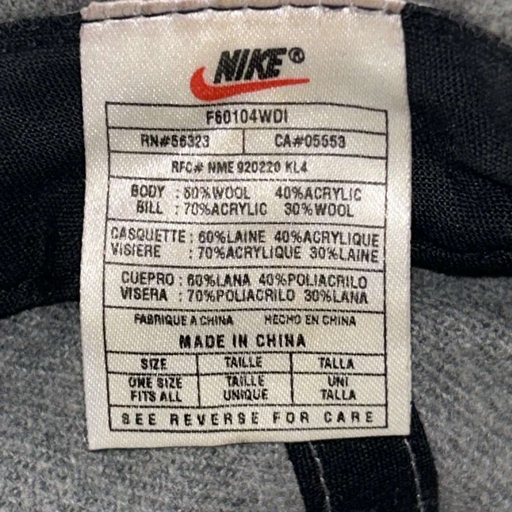 VINTAGE Nike Florida‎ Gators Wool 90s Snap Back Gray Blue UF College Football